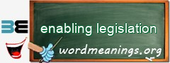 WordMeaning blackboard for enabling legislation